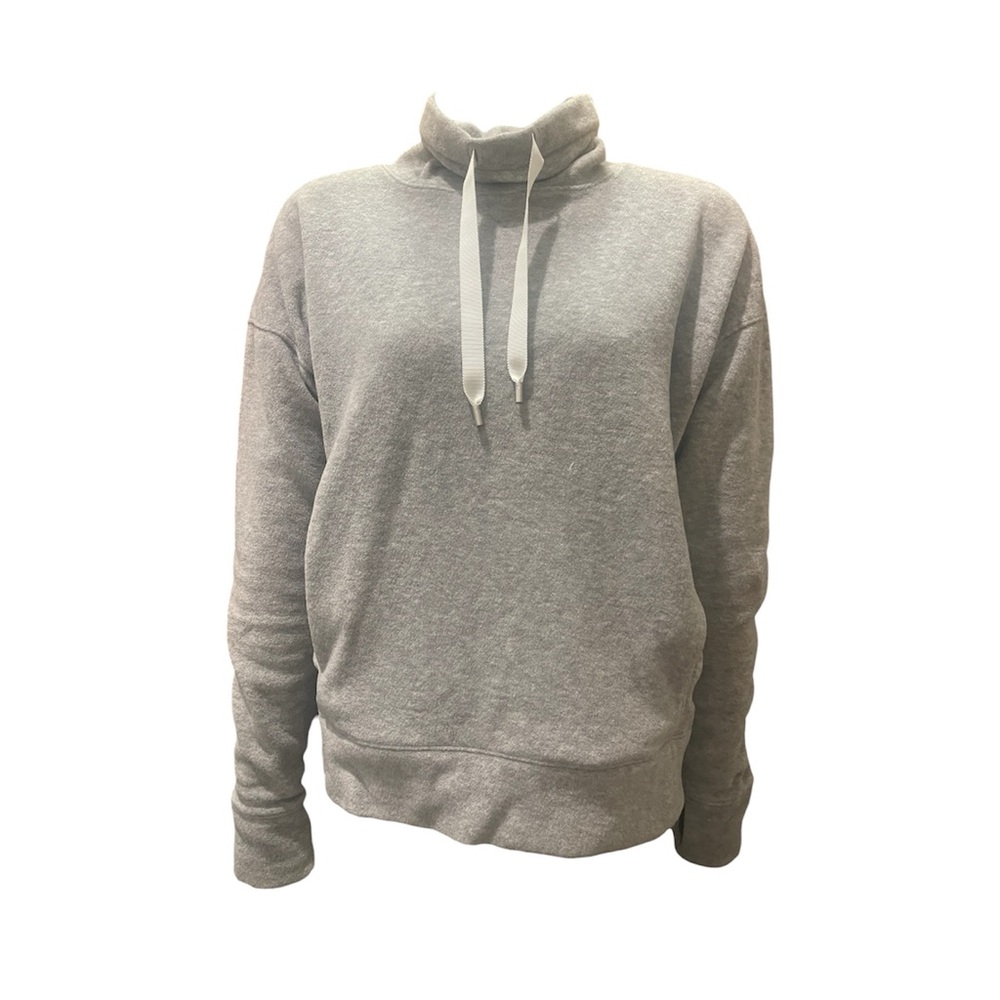 lululemon athletica Light Gray Funnel Neck Drawstring Sweater